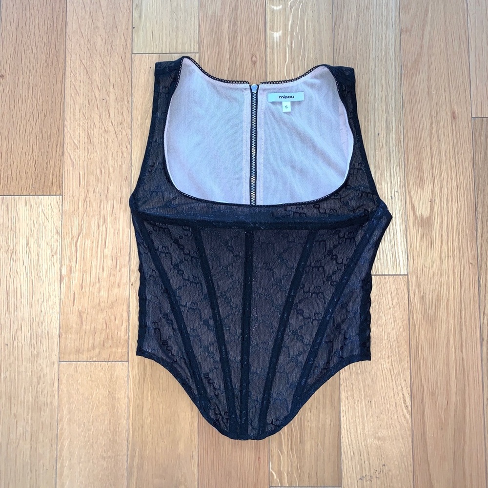 Miaou Black Monogram Campbell Corset - Picture 7 of 11